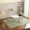 Ins Simple Dining Chair Set of 4pcs, Mid Century Modern Chair, Outdoor Indoor Shell PP Lounge Plastic Chair, Side Chair with Natural Wood Legs for Kit