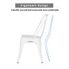 Ins Durable Outdoor Chair & Indoor Metal Chair, Dining Chairs,Patio Chairs Kitchen Chairs,18" Seat Height Restaurant Chair, Tolix Side Bar Chairs 330L